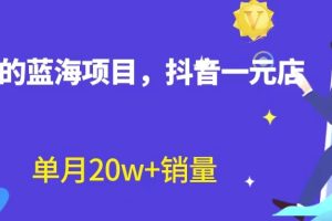 (6690期)全新蓝海赛道,抖音一元直播 不用囤货 不用出镜,照读话术也能20w+月销量?