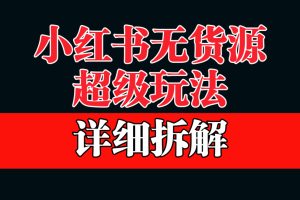 (6621期)做小红书无货源,靠这个品日入1000保姆级教学