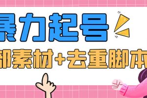 (5715期)抖音暴力起号,短视频美女号起号项目+千部擦边资源+批量剪辑去重软件