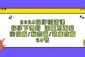 (12097期)2024钩子·引流课:钩子下得好 流量不再愁,定位篇/标签篇/破播放篇/24节