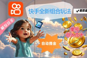 (12089期)快手全新组合玩法,解放双手,自动撸金,单号日入几十,可矩阵操作