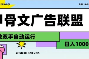 (11982期)甲骨文广告联盟解放双手日入1000+