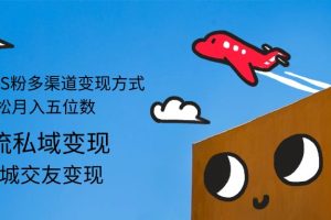 (12664期)2024男粉S粉多渠道变现方式轻松月入五位数