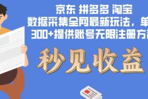 (12840期)数据采集最新玩法单机300+脚本无限开 有无限注册账号的方法免费送可开…