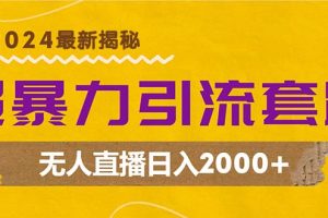 (12800期)超暴力引流套路,无人直播日入2000+