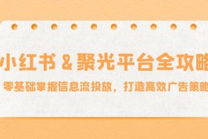 (12771期)小红薯&聚光平台全攻略:零基础掌握信息流投放,打造高效广告策略