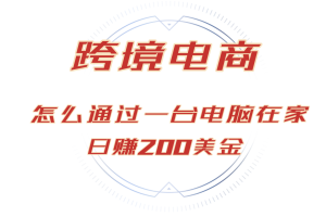 (12997期)日赚200美金的跨境电商赛道,如何在家通过一台电脑把货卖到全世界!