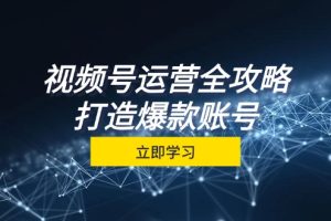 (12912期)视频号运营全攻略,从定位到成交一站式学习,视频号核心秘诀,打造爆款…
