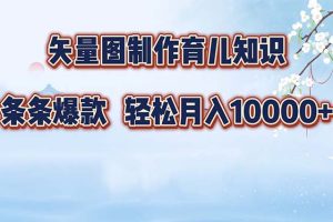 (12902期)矢量图制作育儿知识,条条爆款,月入10000+